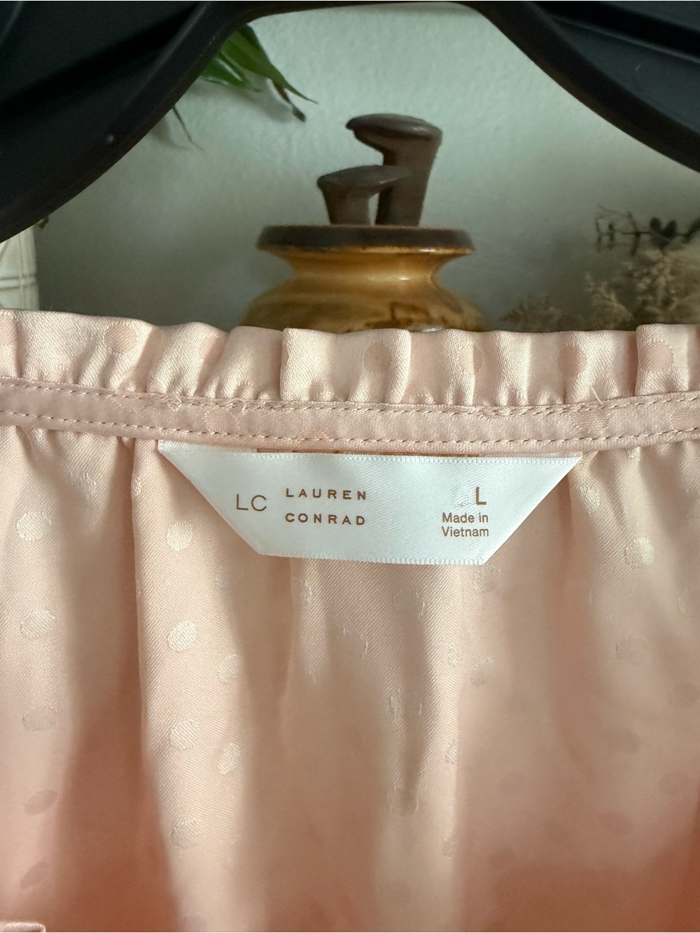 LC Lauren Conrad Blush Pink Long-Sleeve Peasant Blouse - Picture 2 of 4